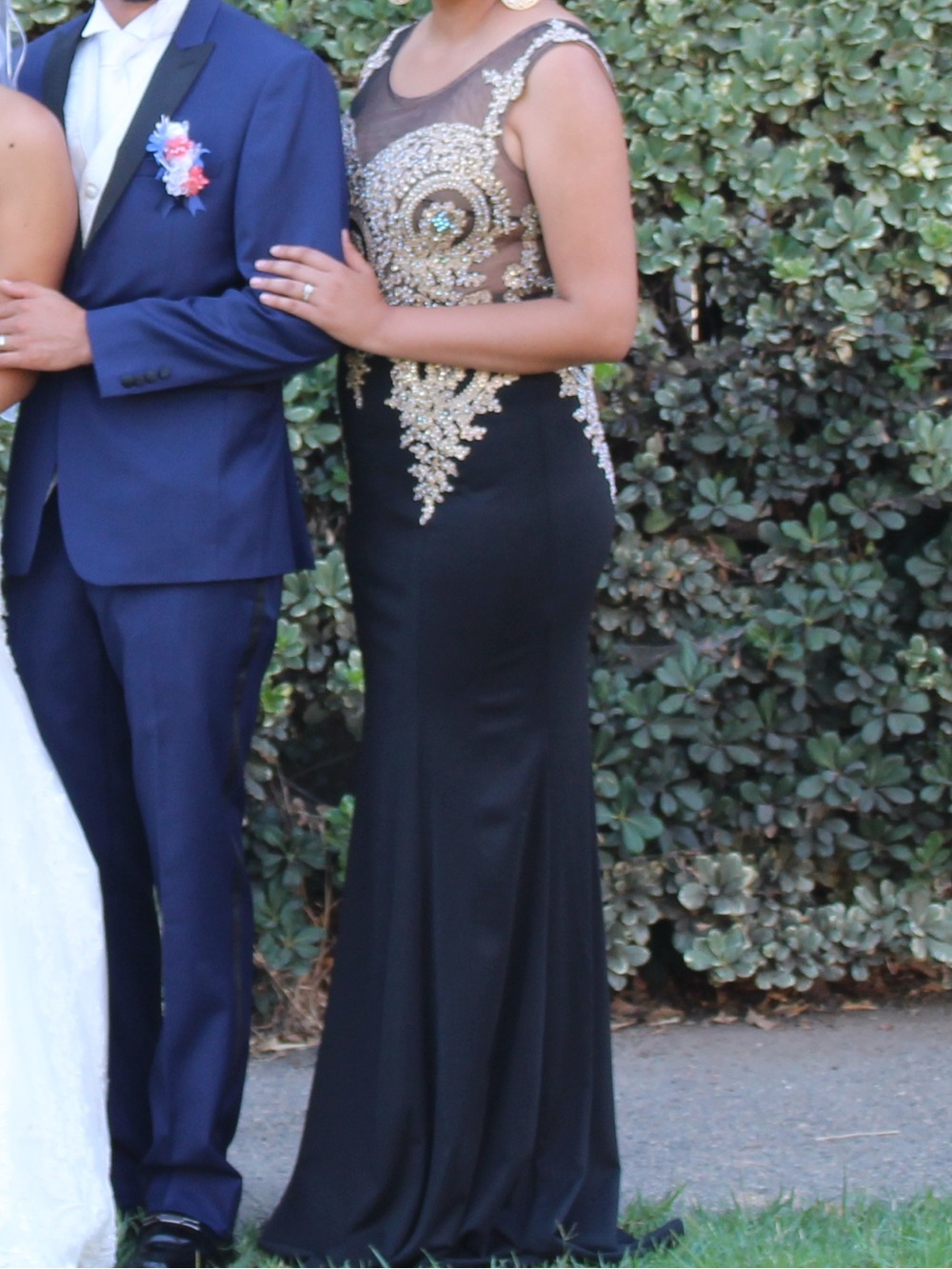 Women’s Black Gown with gold detail